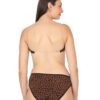 Convertible leopard print padded bra back view with transparent band for backless dresses by Luv Mystery convertible leopard print padded bra and bikini set for women by luv mystery