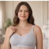 grey melange cotton wirefree full coverage bra lifestyle wear