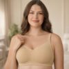 Nude cotton wirefree full coverage bra lifestyle wear