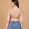 Nude padded wirefree bra for women back view