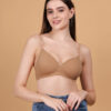 Nude padded wirefree bra for women front view