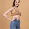 Nude padded wirefree bra for women side view