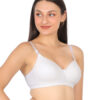 Premium white padded bra 45 degree angle view by Luv Mystery