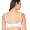 Premium white padded bra back view showing straps and fit by Luv Mystery