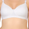 Premium white padded bra close up showing fabric and stitching by Luv Mystery