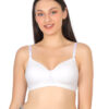 Premium white padded bra front view for women by Luv Mystery
