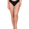 three piece panty set for women black cotton panty front view