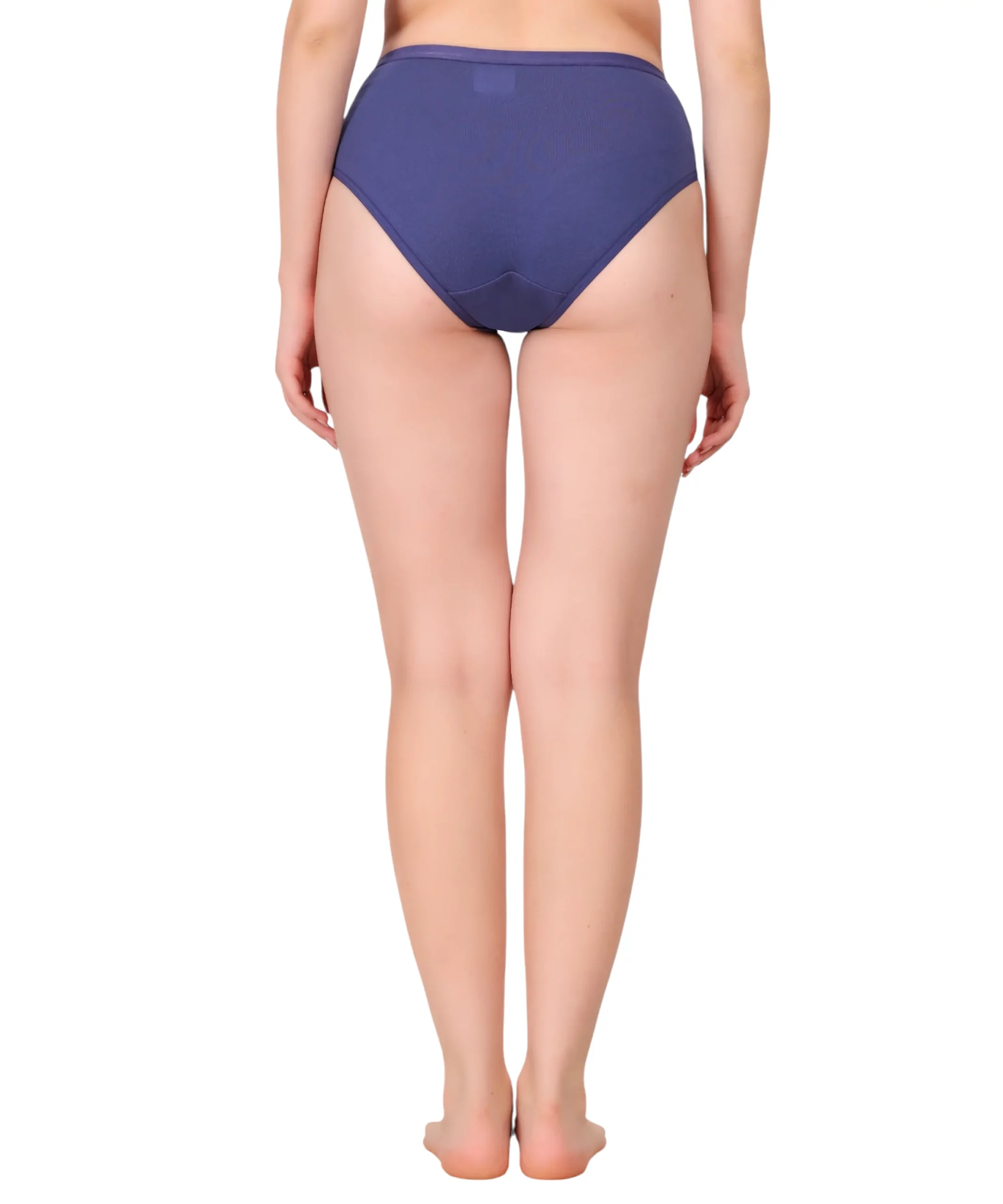 three piece panty set for women navy blue full coverage back view