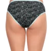 ultrasoft modal fabric panty set for women black geometric print back view