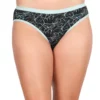 ultrasoft modal fabric panty set for women black geometric front view