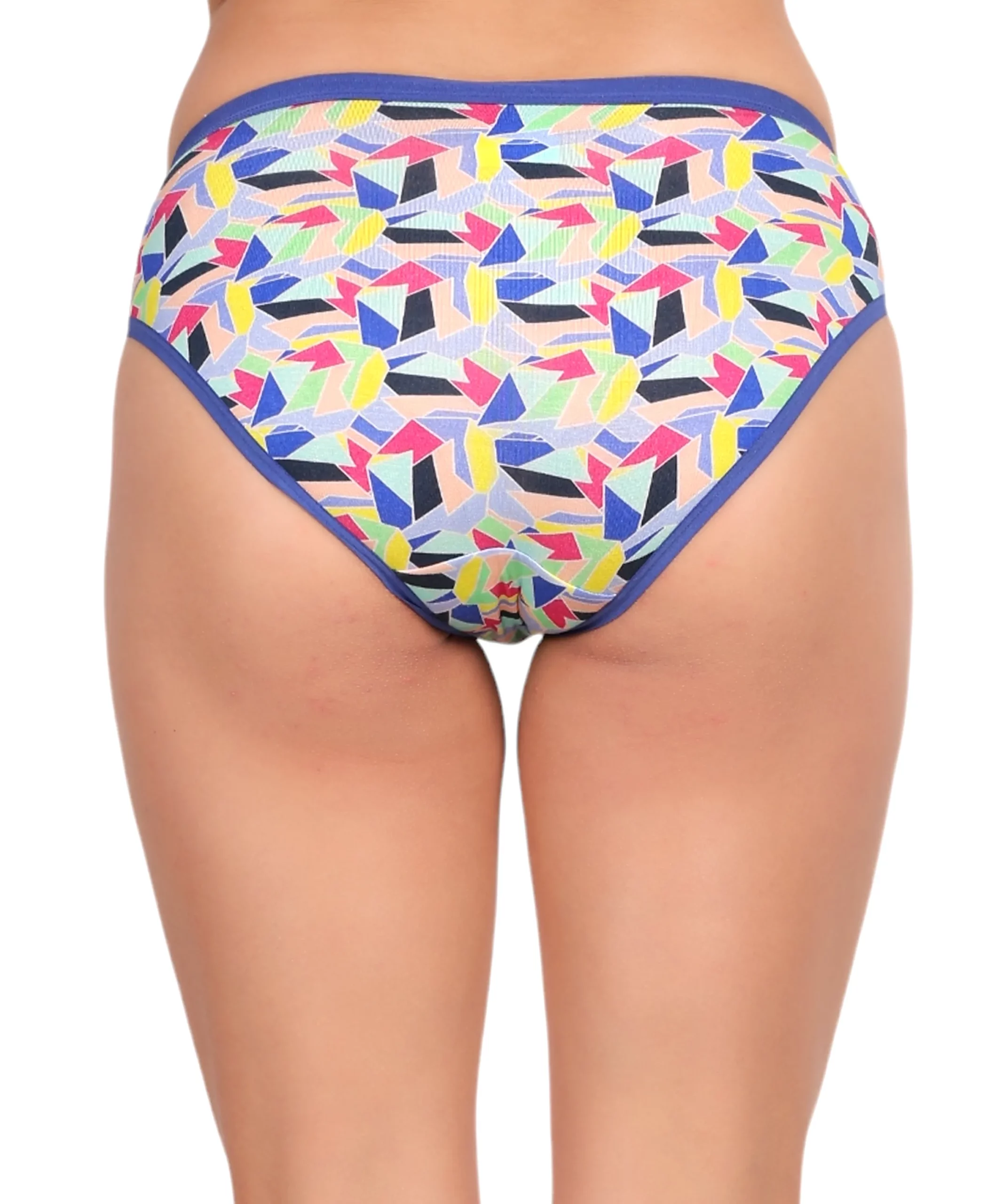ultrasoft modal fabric panty set for women multicolor geometric back view