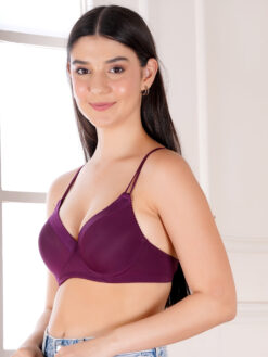 Alternative view of Underwired Push Up Level 1 Bra with Dori Style Straps & Satin Edges