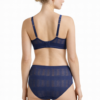 blue lace bra set back view