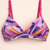 Printed padded wirefree bra for women flat lay product image by Luv Mystery